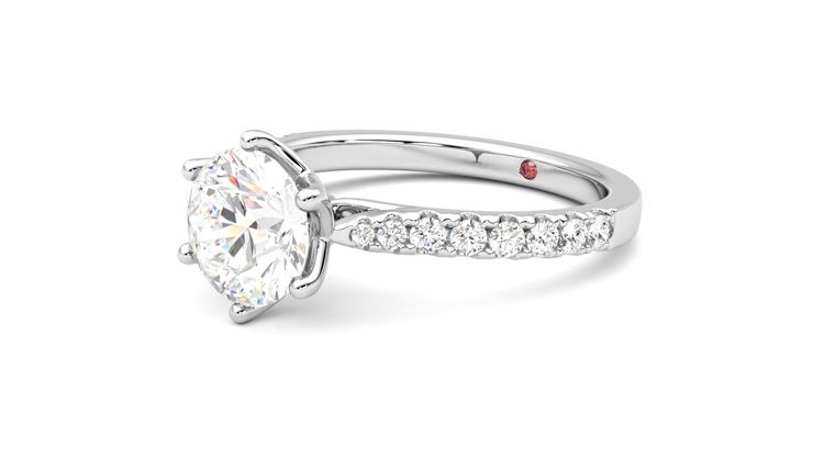 Taylor & Hart Splendor Round Engagement Ring 360 degree image 24
