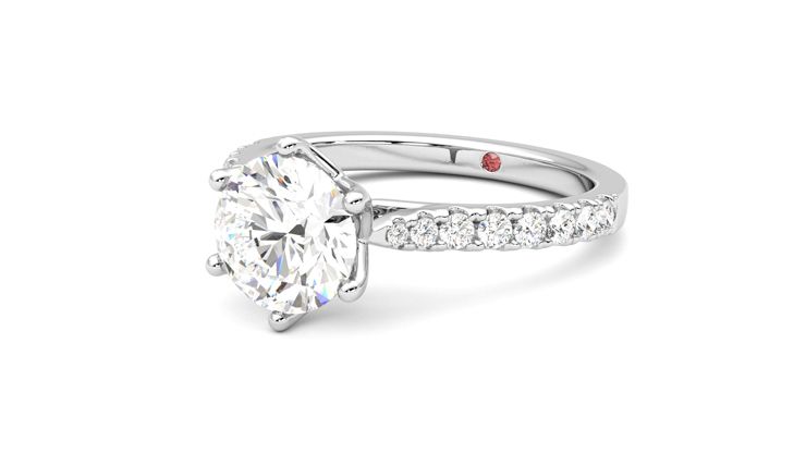Taylor & Hart Splendor Round Engagement Ring 360 degree image 25