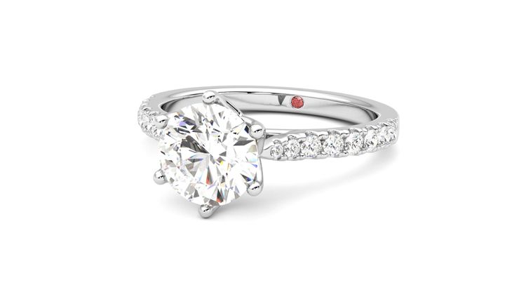 Taylor & Hart Splendor Round Engagement Ring 360 degree image 26