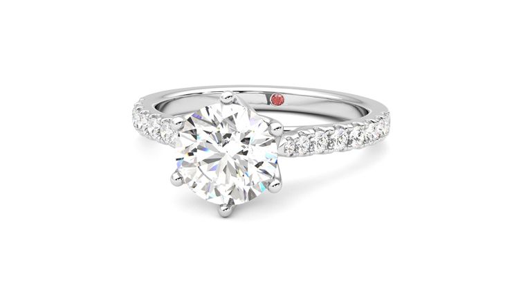 Taylor & Hart Splendor Round Engagement Ring 360 degree image 27