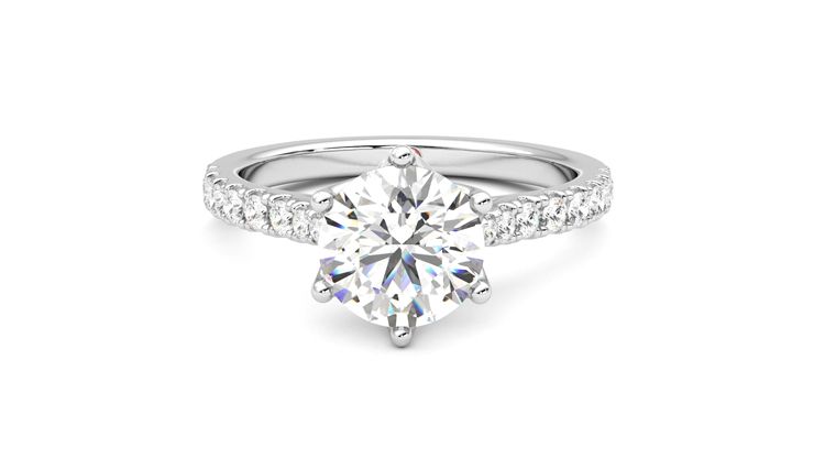 Taylor & Hart Splendor Round Engagement Ring 360 degree image 29