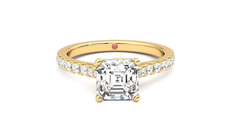 Taylor & Hart Splendor Asscher Engagement Ring 360 degree image 1