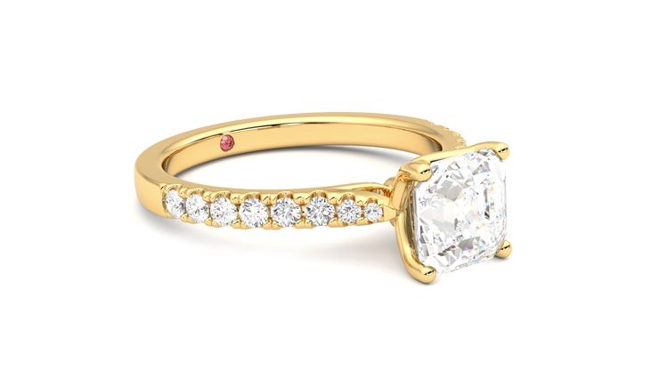Taylor & Hart Splendor Asscher Engagement Ring 360 degree image 6
