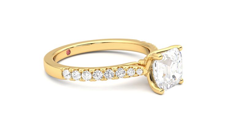 Taylor & Hart Splendor Asscher Engagement Ring 360 degree image 7