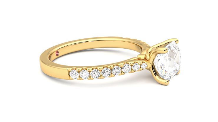 Taylor & Hart Splendor Asscher Engagement Ring 360 degree image 8