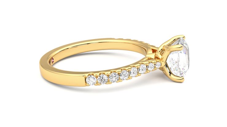Taylor & Hart Splendor Asscher Engagement Ring 360 degree image 9