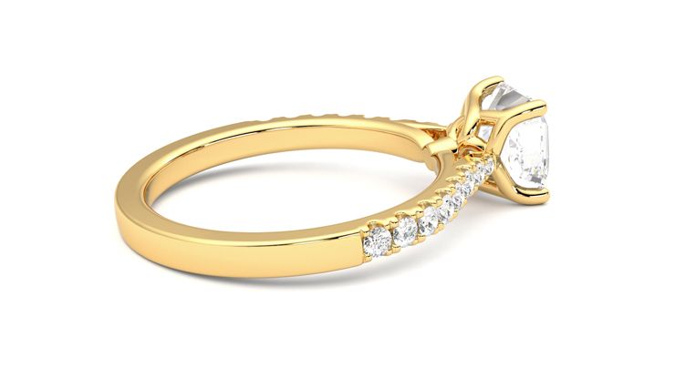 Taylor & Hart Splendor Asscher Engagement Ring 360 degree image 11