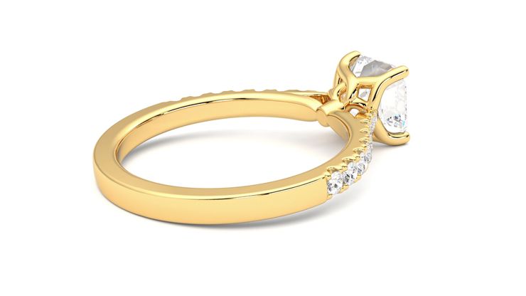 Taylor & Hart Splendor Asscher Engagement Ring 360 degree image 12