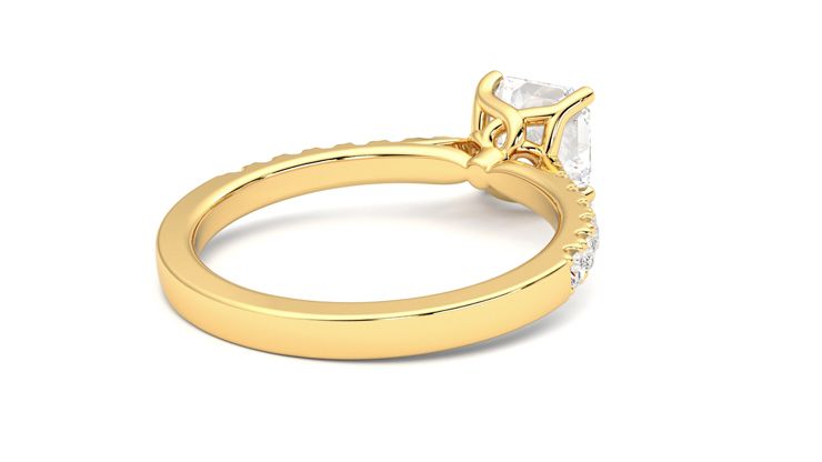 Taylor & Hart Splendor Asscher Engagement Ring 360 degree image 13