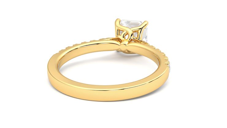 Taylor & Hart Splendor Asscher Engagement Ring 360 degree image 14
