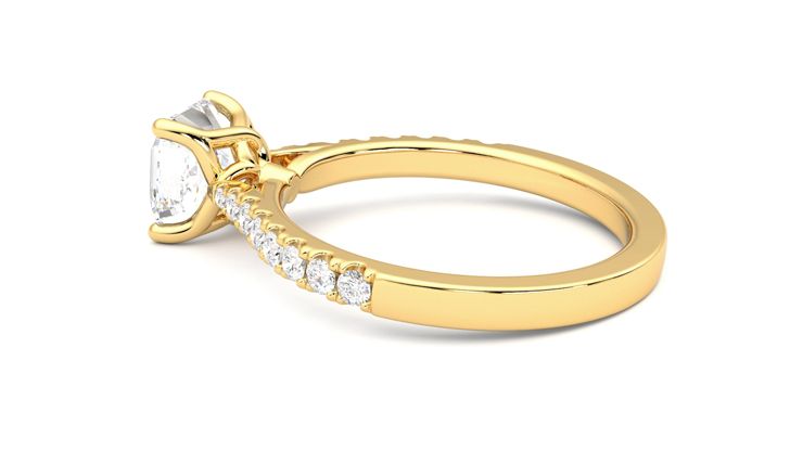 Taylor & Hart Splendor Asscher Engagement Ring 360 degree image 19