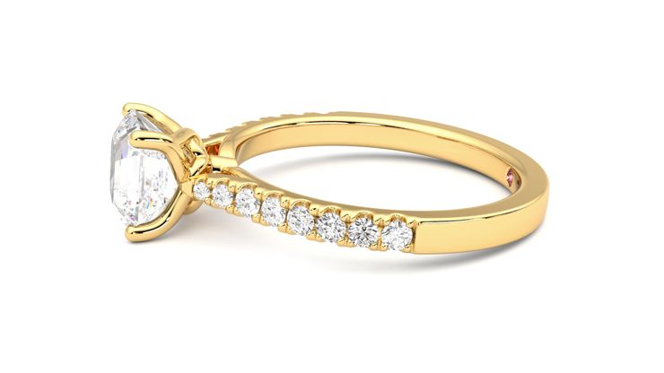 Taylor & Hart Splendor Asscher Engagement Ring 360 degree image 21