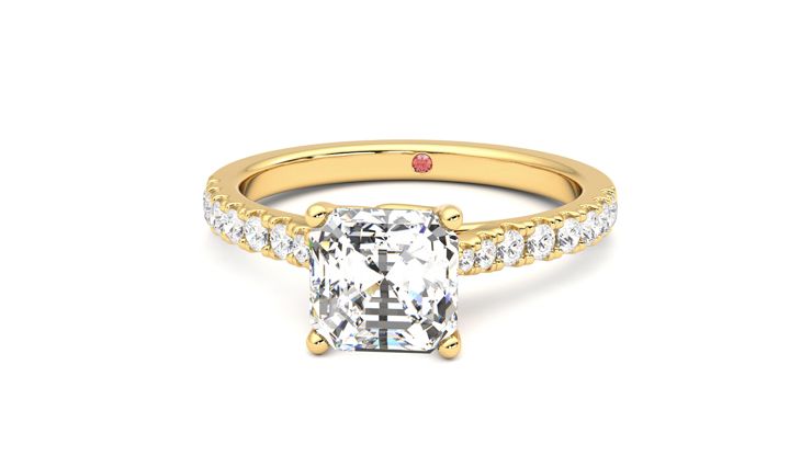 Taylor & Hart Splendor Asscher Engagement Ring 360 degree image 28