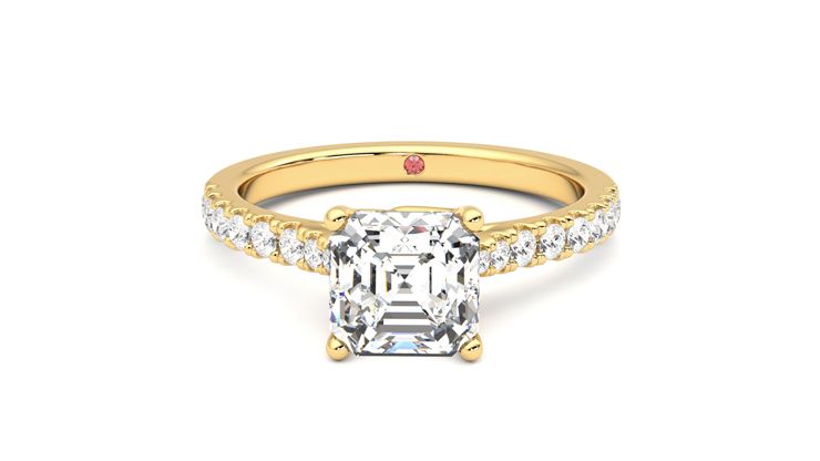 Taylor & Hart Splendor Asscher Engagement Ring 360 degree image 29