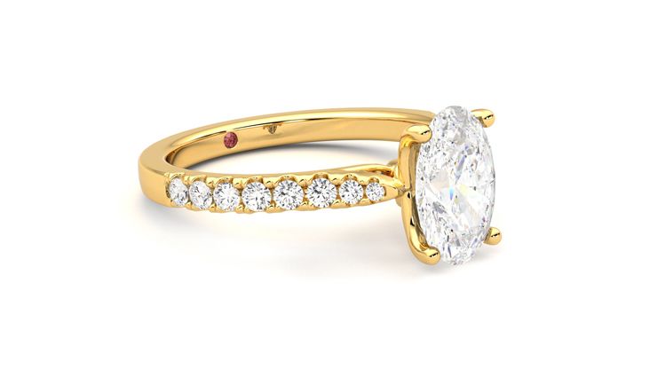 Taylor & Hart Splendor Oval Engagement Ring 360 degree image 7