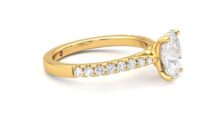 Taylor & Hart Splendor Oval Engagement Ring 360 degree image 9
