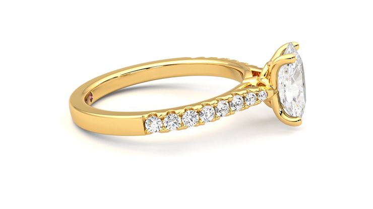 Taylor & Hart Splendor Oval Engagement Ring 360 degree image 10