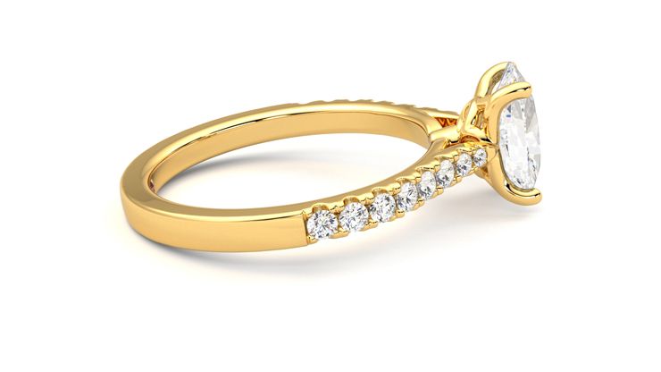 Taylor & Hart Splendor Oval Engagement Ring 360 degree image 11