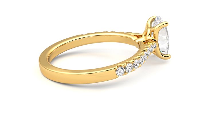 Taylor & Hart Splendor Oval Engagement Ring 360 degree image 12
