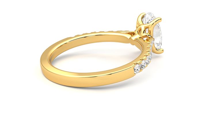 Taylor & Hart Splendor Oval Engagement Ring 360 degree image 13