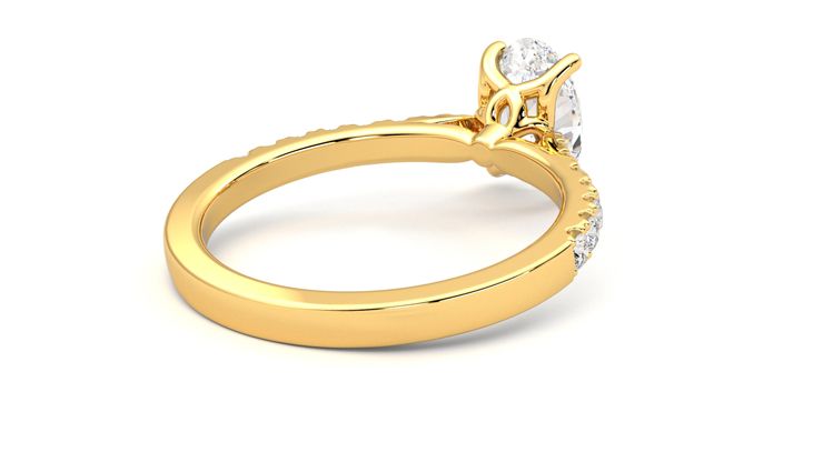 Taylor & Hart Splendor Oval Engagement Ring 360 degree image 14