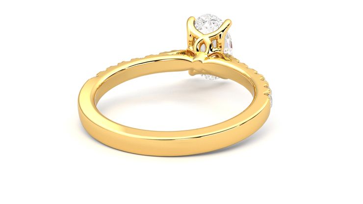Taylor & Hart Splendor Oval Engagement Ring 360 degree image 15