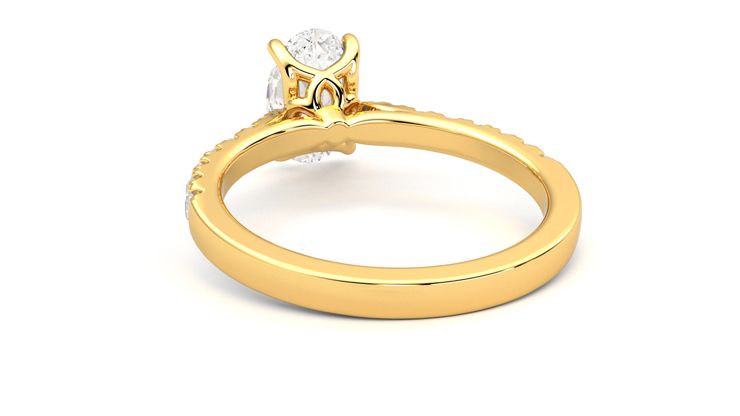 Taylor & Hart Splendor Oval Engagement Ring 360 degree image 17
