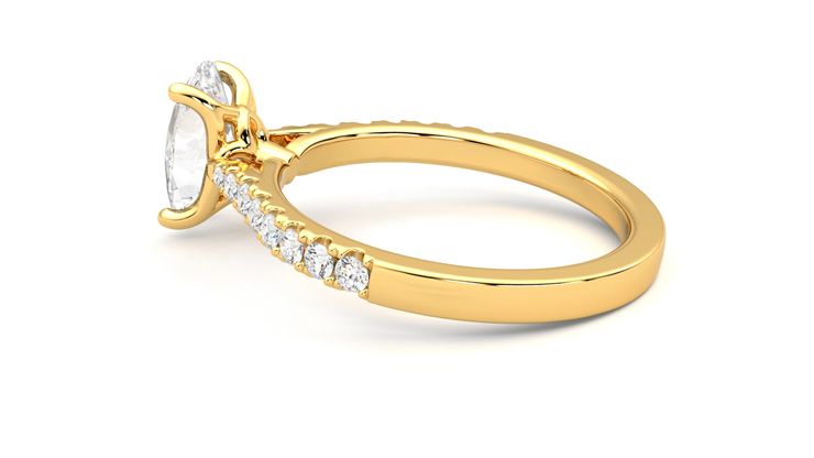 Taylor & Hart Splendor Oval Engagement Ring 360 degree image 20