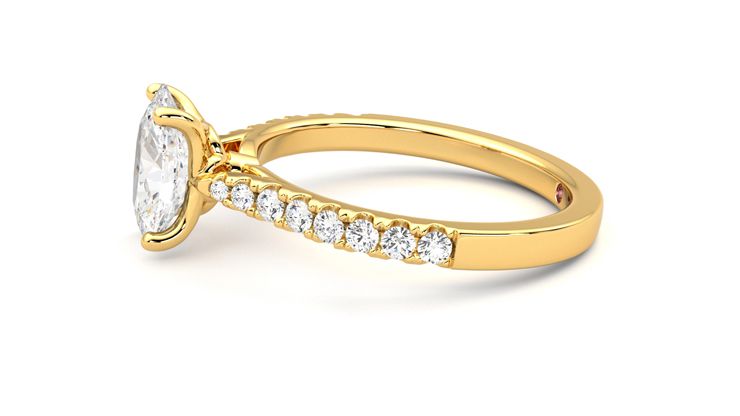 Taylor & Hart Splendor Oval Engagement Ring 360 degree image 21
