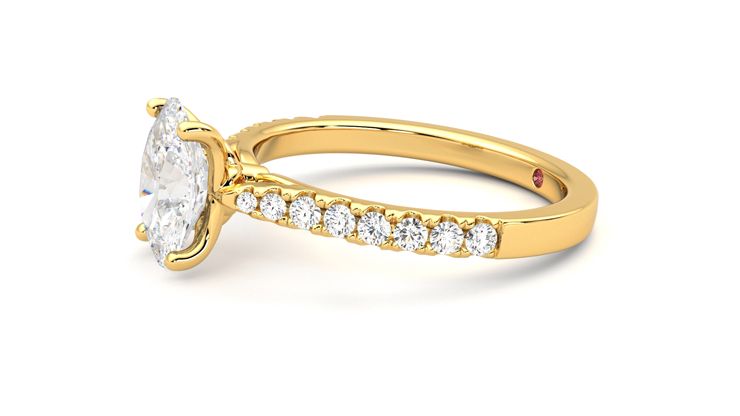 Taylor & Hart Splendor Oval Engagement Ring 360 degree image 22