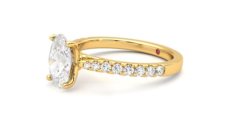Taylor & Hart Splendor Oval Engagement Ring 360 degree image 23