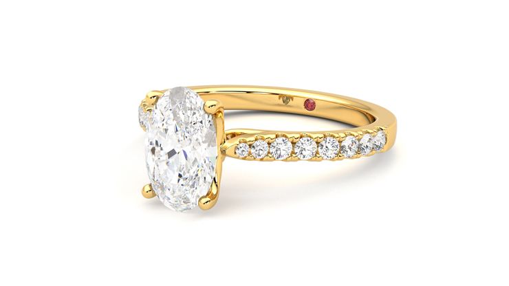 Taylor & Hart Splendor Oval Engagement Ring 360 degree image 25
