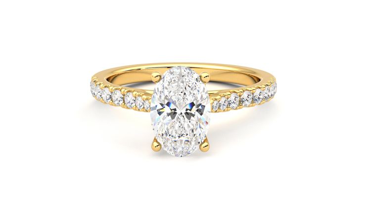Taylor & Hart Splendor Oval Engagement Ring 360 degree image 29