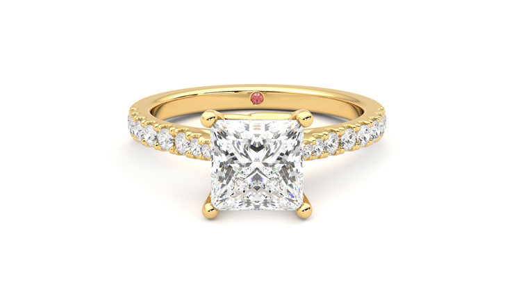 Taylor & Hart Splendor Princess Engagement Ring 360 detail 01