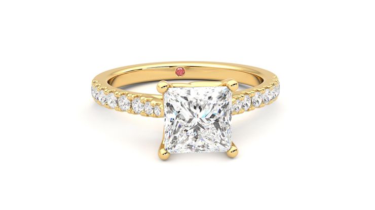 Taylor & Hart Splendor Princess Engagement Ring 360 degree image 2