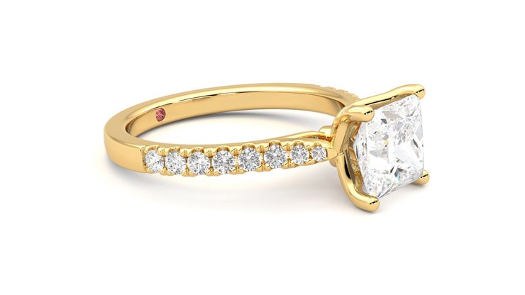 Taylor & Hart Splendor Princess Engagement Ring 360 degree image 7