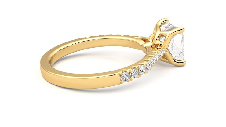 Taylor & Hart Splendor Princess Engagement Ring 360 degree image 11
