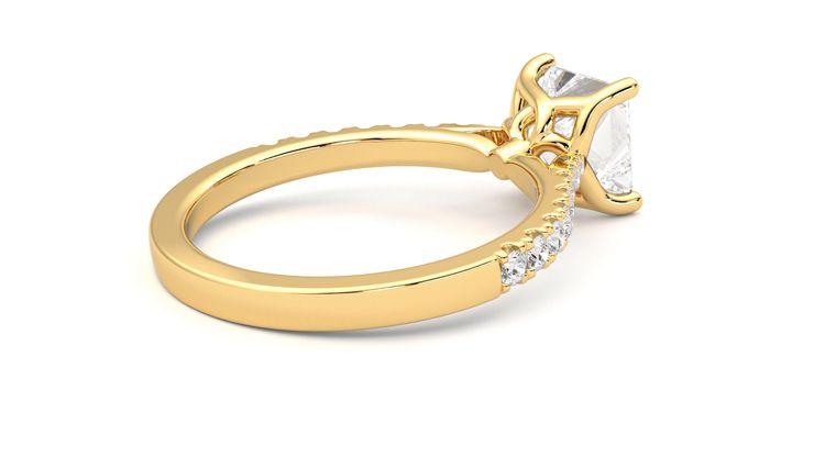 Taylor & Hart Splendor Princess Engagement Ring 360 degree image 12