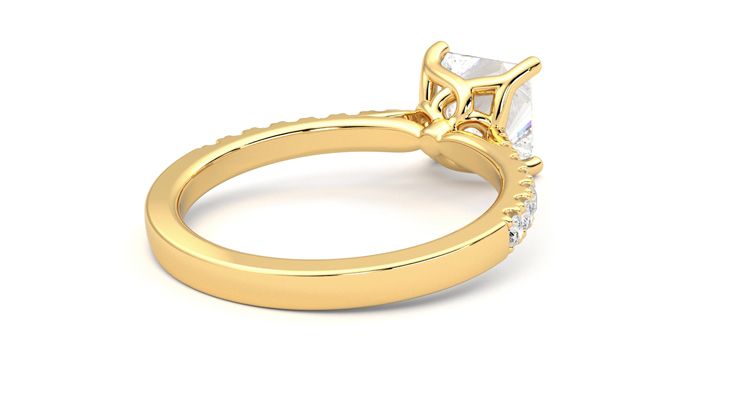 Taylor & Hart Splendor Princess Engagement Ring 360 degree image 13