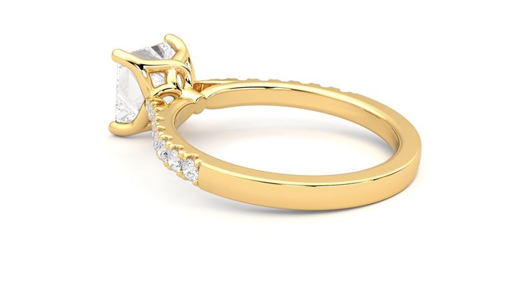 Taylor & Hart Splendor Princess Engagement Ring 360 degree image 18