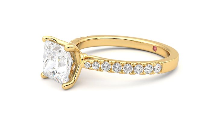 Taylor & Hart Splendor Princess Engagement Ring 360 degree image 23