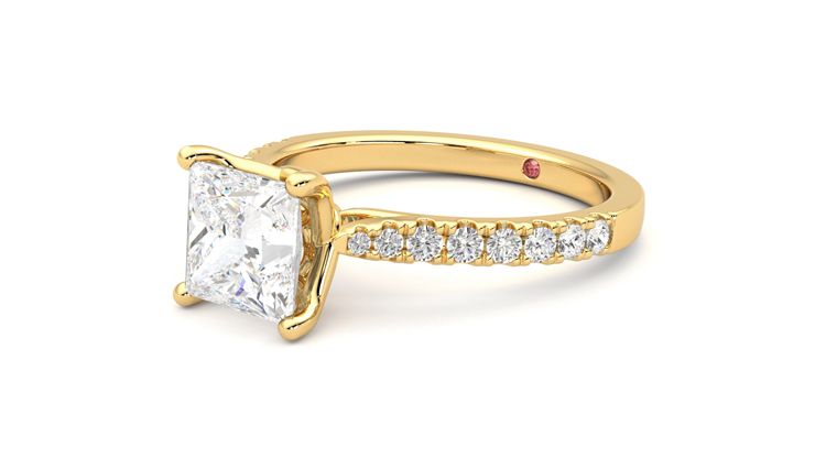 Taylor & Hart Splendor Princess Engagement Ring 360 degree image 24