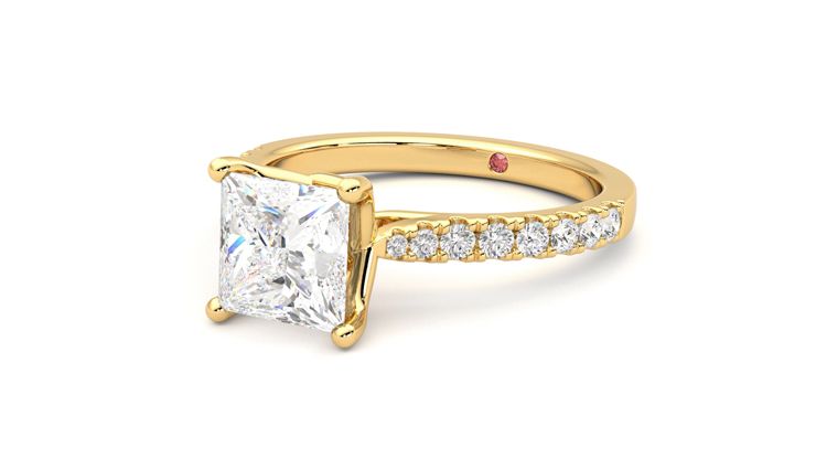 Taylor & Hart Splendor Princess Engagement Ring 360 degree image 25