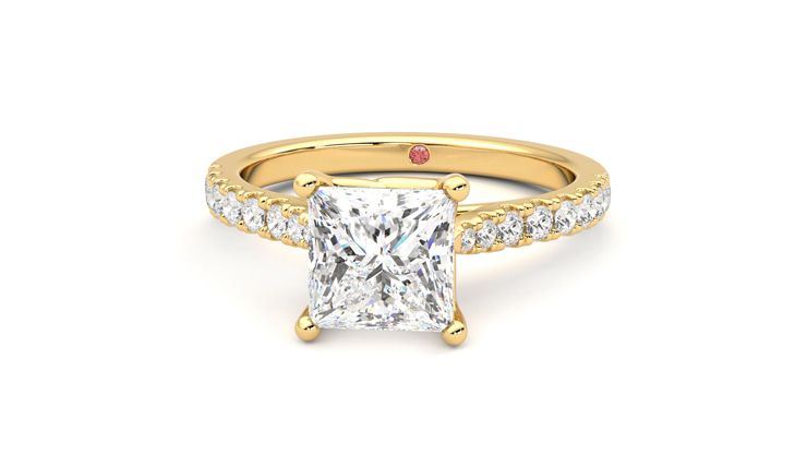 Taylor & Hart Splendor Princess Engagement Ring 360 degree image 28