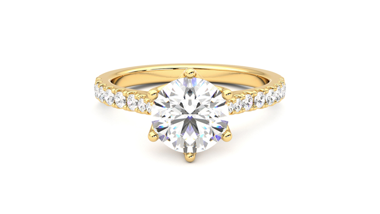 Taylor & Hart Splendor Round Engagement Ring 360 degree image 0