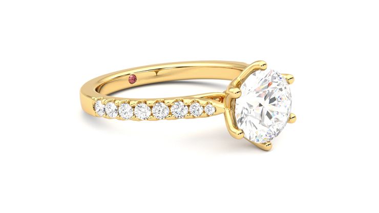 Taylor & Hart Splendor Round Engagement Ring 360 degree image 6