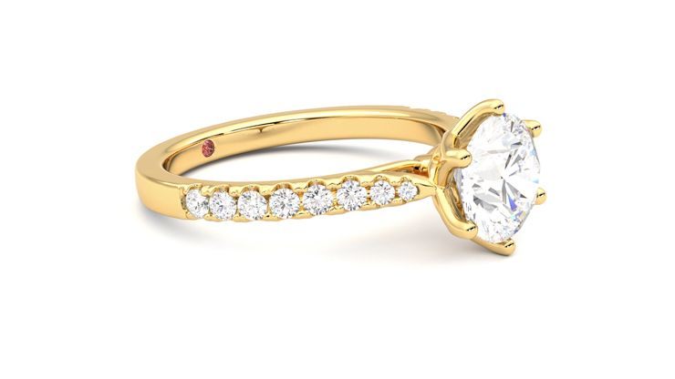 Taylor & Hart Splendor Round Engagement Ring 360 degree image 7