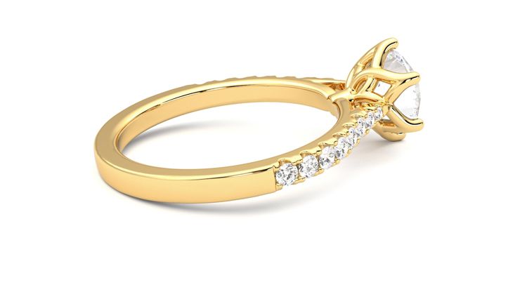 Taylor & Hart Splendor Round Engagement Ring 360 degree image 11
