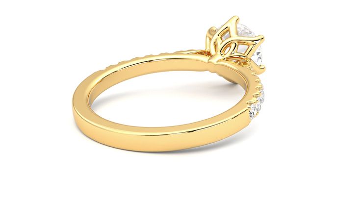 Taylor & Hart Splendor Round Engagement Ring 360 degree image 13