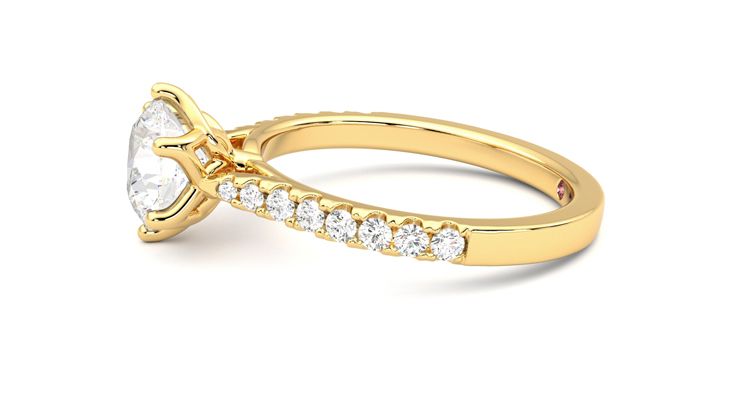 Taylor & Hart Splendor Round Engagement Ring 360 degree image 21